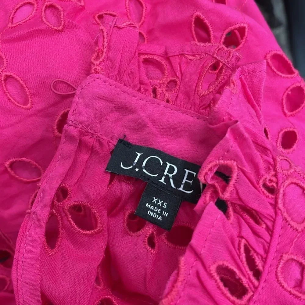 J. Crew Ruffleneck mini dress in eyelet* - Picture 5 of 6